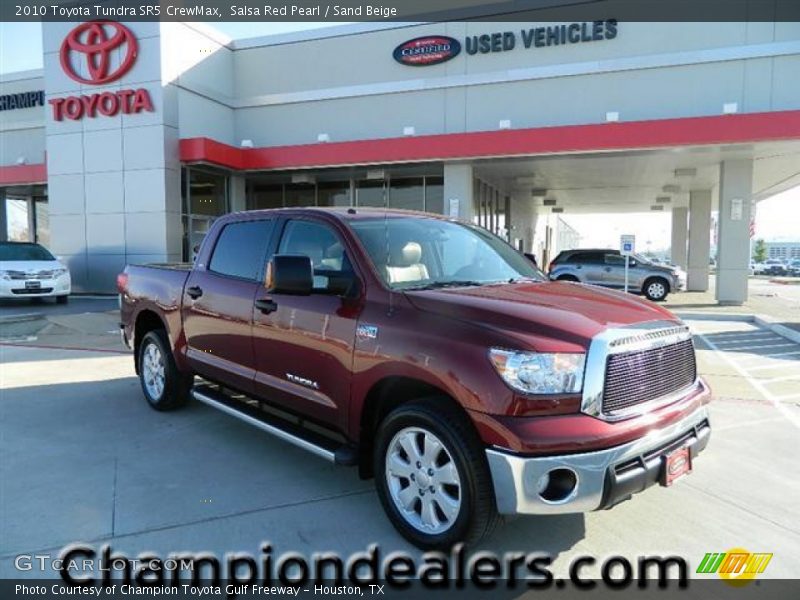 Salsa Red Pearl / Sand Beige 2010 Toyota Tundra SR5 CrewMax
