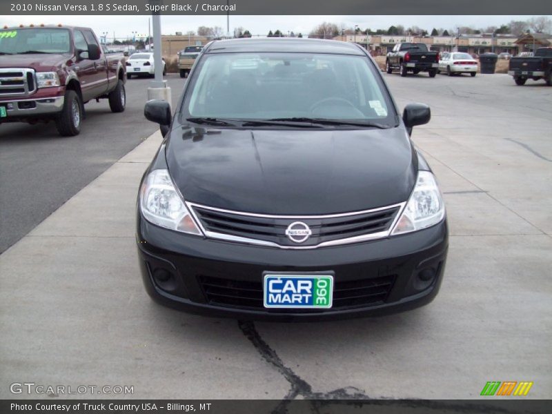 Super Black / Charcoal 2010 Nissan Versa 1.8 S Sedan