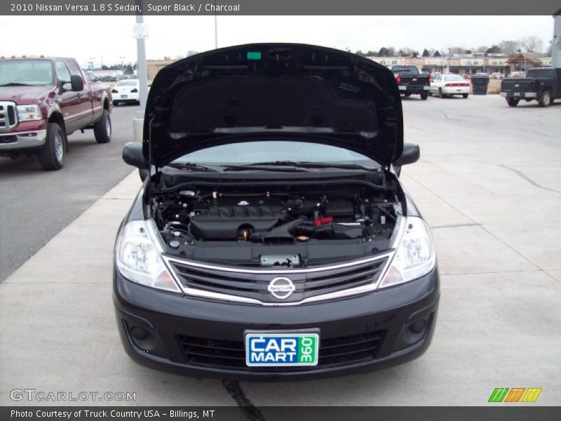Super Black / Charcoal 2010 Nissan Versa 1.8 S Sedan