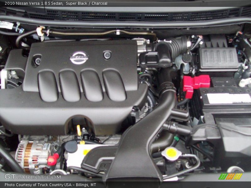 Super Black / Charcoal 2010 Nissan Versa 1.8 S Sedan