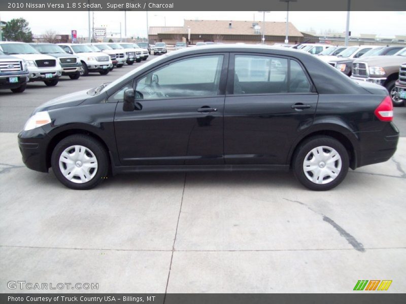 Super Black / Charcoal 2010 Nissan Versa 1.8 S Sedan