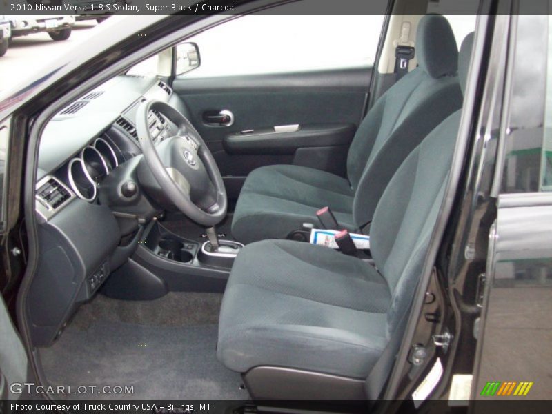 Super Black / Charcoal 2010 Nissan Versa 1.8 S Sedan
