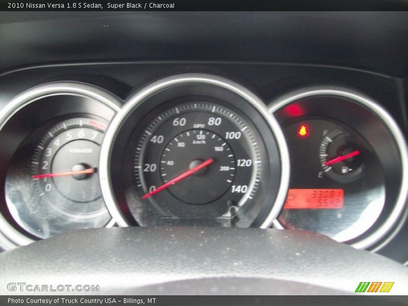 Super Black / Charcoal 2010 Nissan Versa 1.8 S Sedan