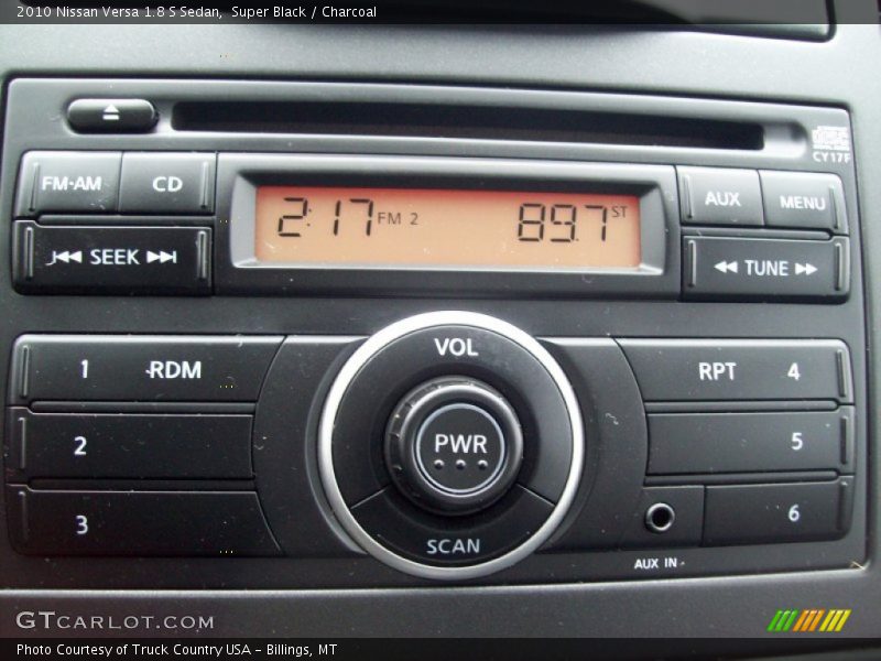 Super Black / Charcoal 2010 Nissan Versa 1.8 S Sedan