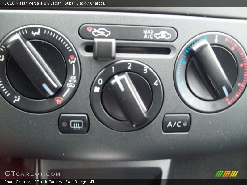 Super Black / Charcoal 2010 Nissan Versa 1.8 S Sedan