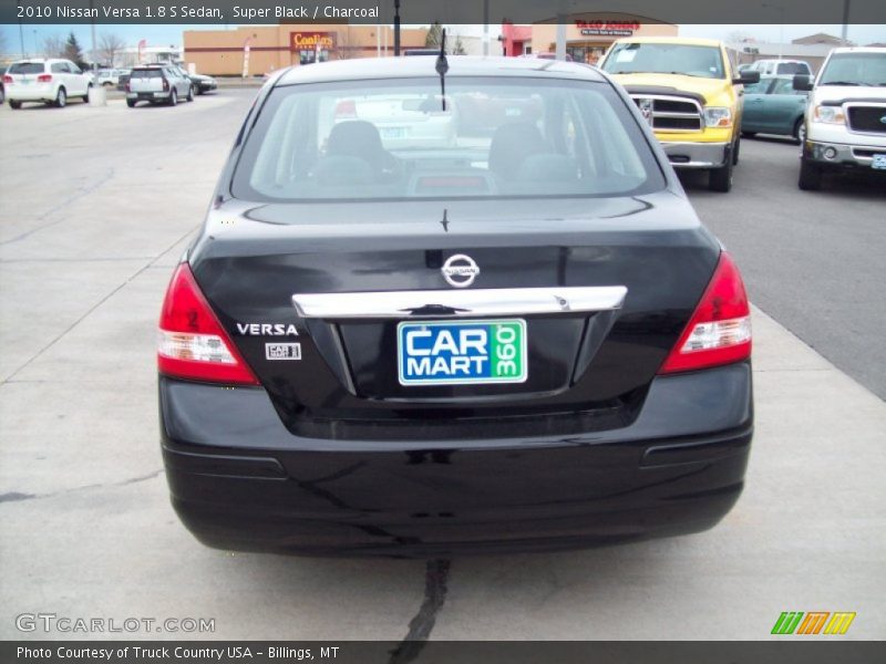 Super Black / Charcoal 2010 Nissan Versa 1.8 S Sedan