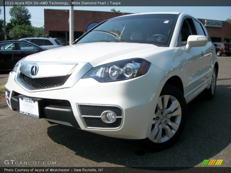 White Diamond Pearl / Taupe 2010 Acura RDX SH-AWD Technology