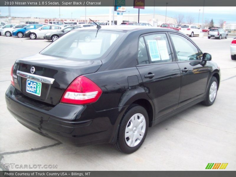 Super Black / Charcoal 2010 Nissan Versa 1.8 S Sedan