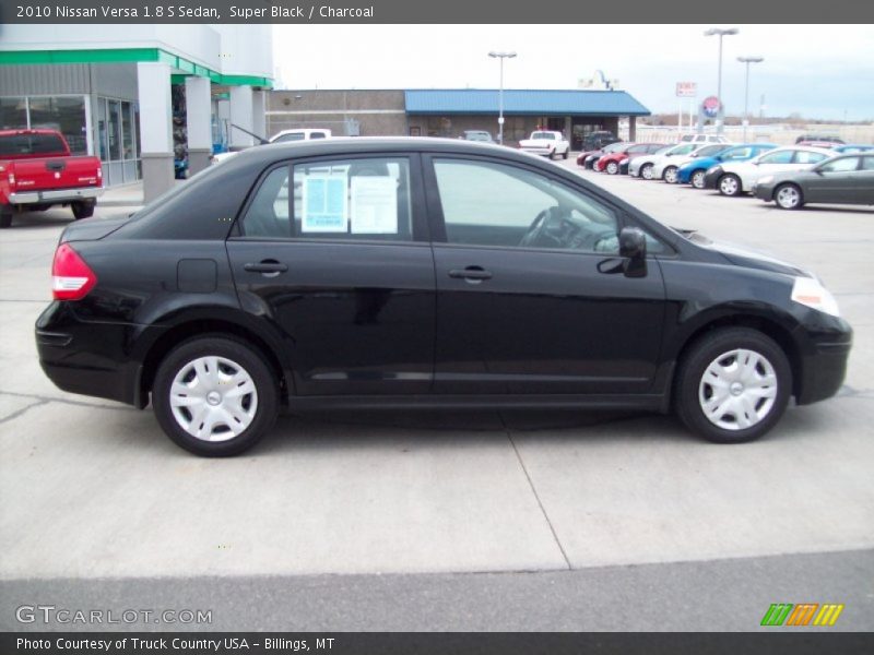 Super Black / Charcoal 2010 Nissan Versa 1.8 S Sedan
