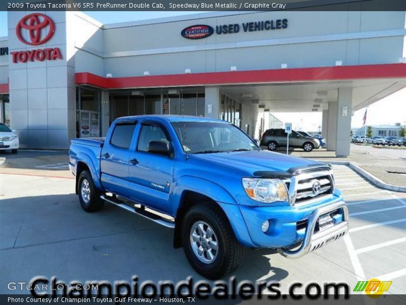 Speedway Blue Metallic / Graphite Gray 2009 Toyota Tacoma V6 SR5 PreRunner Double Cab