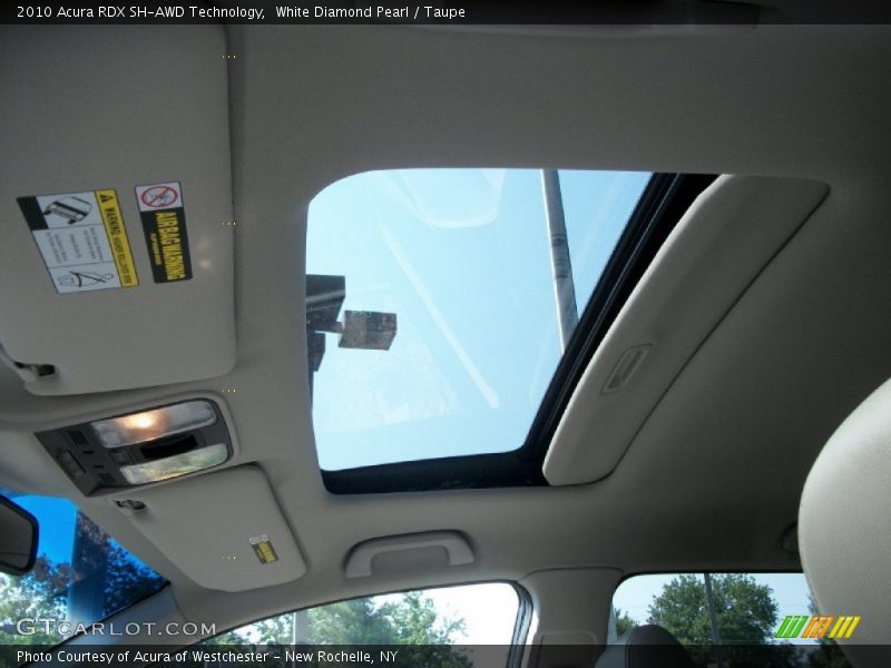 White Diamond Pearl / Taupe 2010 Acura RDX SH-AWD Technology