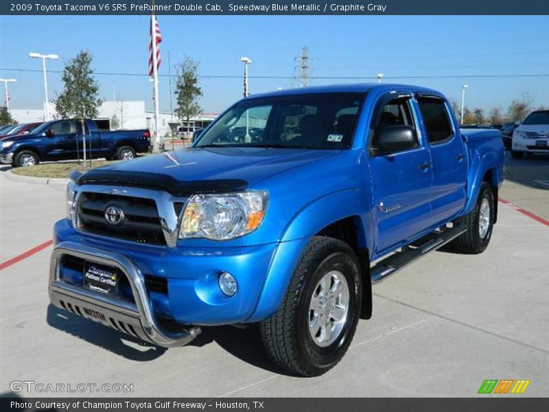 Speedway Blue Metallic / Graphite Gray 2009 Toyota Tacoma V6 SR5 PreRunner Double Cab