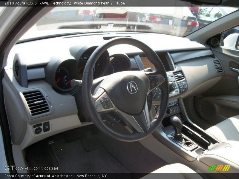 White Diamond Pearl / Taupe 2010 Acura RDX SH-AWD Technology