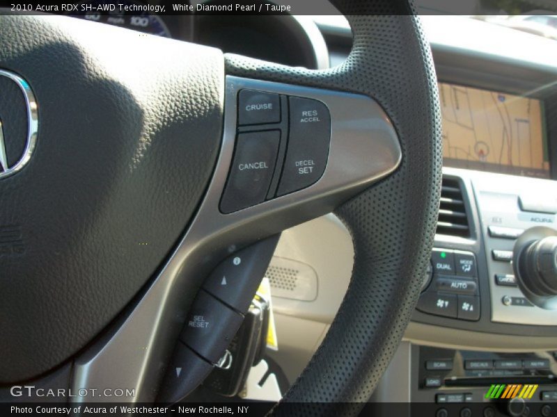 White Diamond Pearl / Taupe 2010 Acura RDX SH-AWD Technology