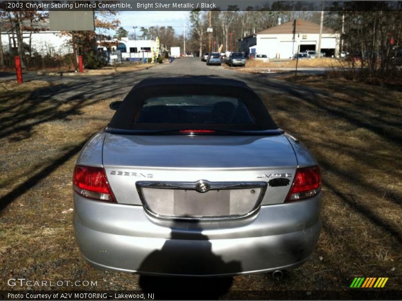 Bright Silver Metallic / Black 2003 Chrysler Sebring Limited Convertible