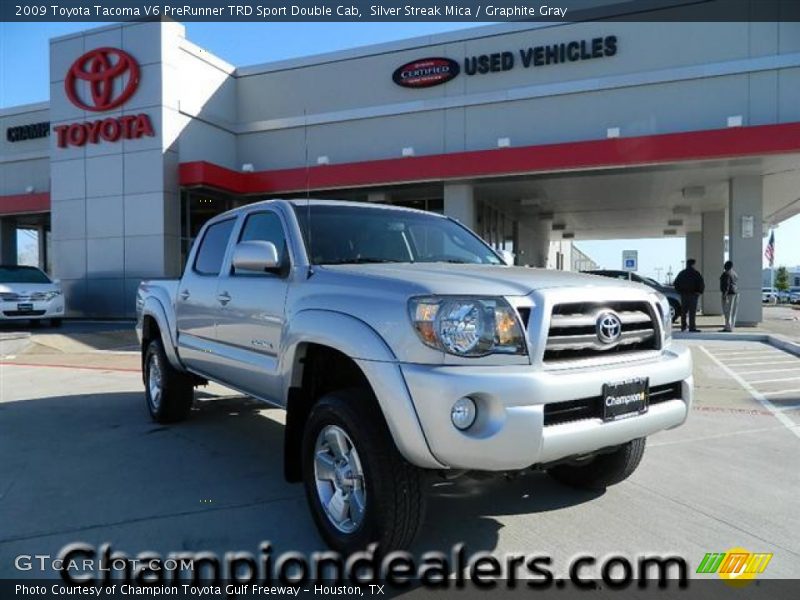Silver Streak Mica / Graphite Gray 2009 Toyota Tacoma V6 PreRunner TRD Sport Double Cab