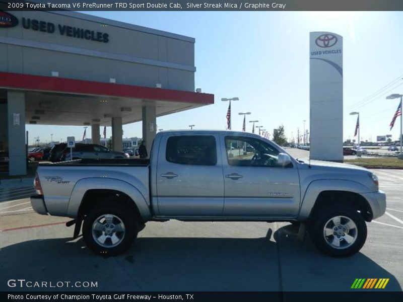 Silver Streak Mica / Graphite Gray 2009 Toyota Tacoma V6 PreRunner TRD Sport Double Cab