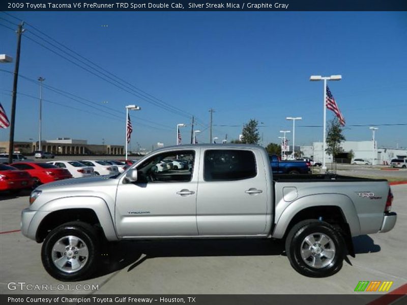 Silver Streak Mica / Graphite Gray 2009 Toyota Tacoma V6 PreRunner TRD Sport Double Cab