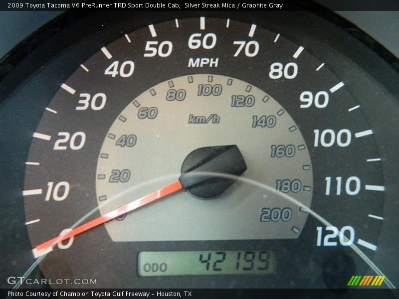 Silver Streak Mica / Graphite Gray 2009 Toyota Tacoma V6 PreRunner TRD Sport Double Cab