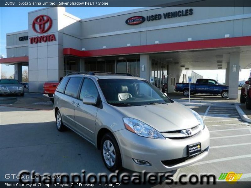 Silver Shadow Pearl / Stone 2008 Toyota Sienna Limited