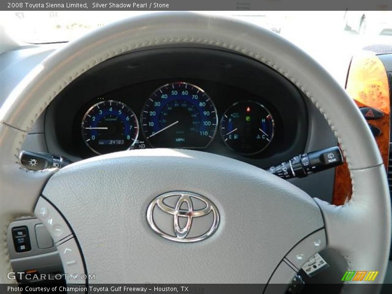 Silver Shadow Pearl / Stone 2008 Toyota Sienna Limited