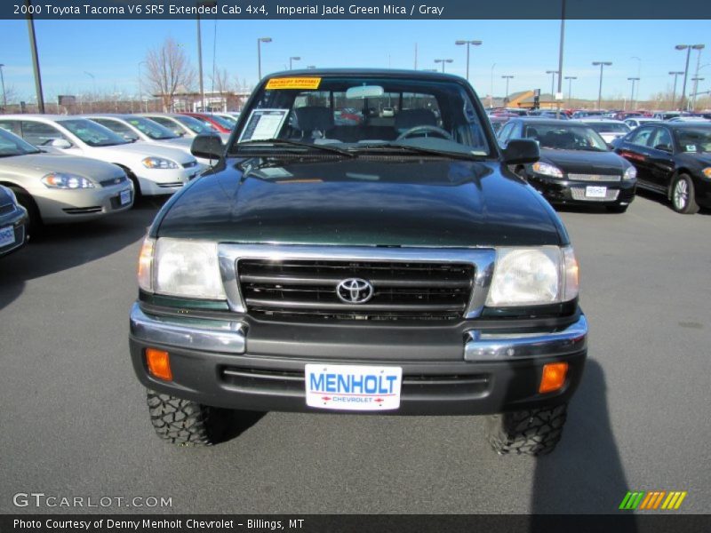 Imperial Jade Green Mica / Gray 2000 Toyota Tacoma V6 SR5 Extended Cab 4x4