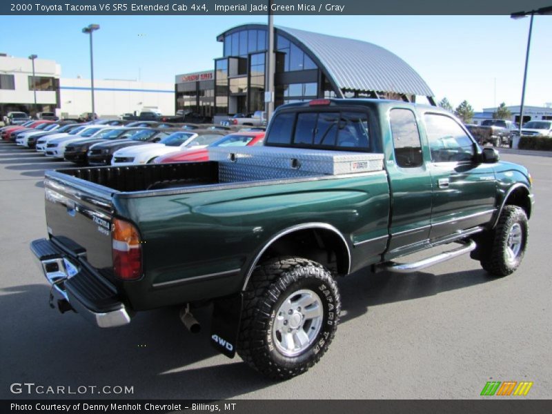 Imperial Jade Green Mica / Gray 2000 Toyota Tacoma V6 SR5 Extended Cab 4x4