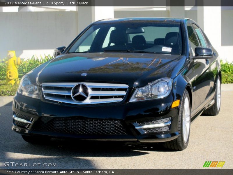 Black / Black 2012 Mercedes-Benz C 250 Sport
