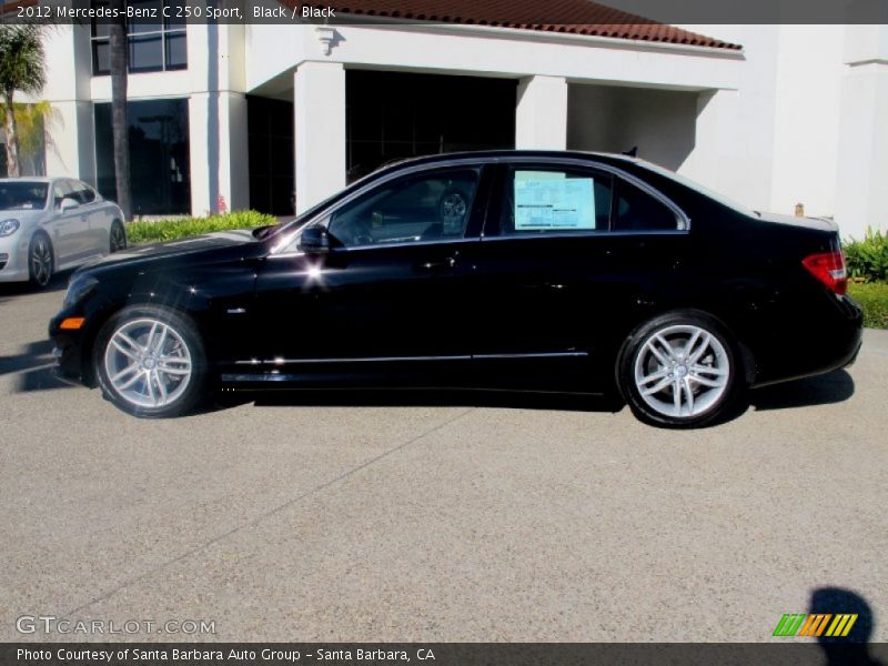 Black / Black 2012 Mercedes-Benz C 250 Sport