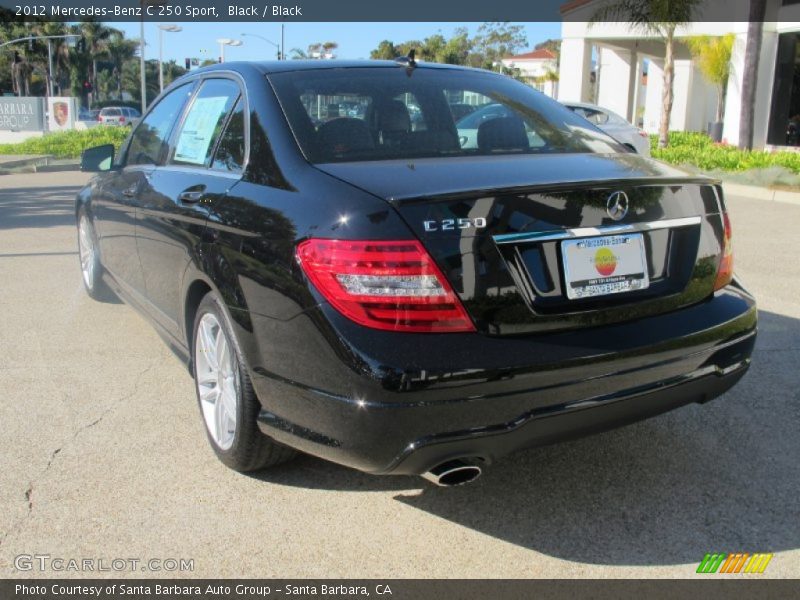 Black / Black 2012 Mercedes-Benz C 250 Sport