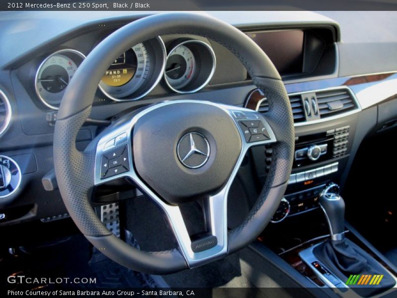 Black / Black 2012 Mercedes-Benz C 250 Sport