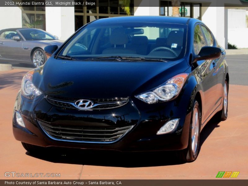 Midnight Black / Beige 2012 Hyundai Elantra GLS