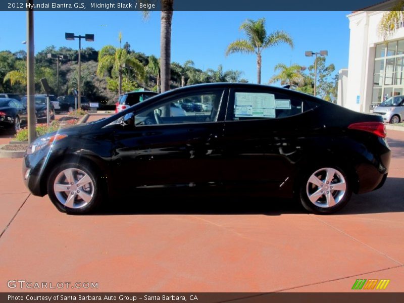 Midnight Black / Beige 2012 Hyundai Elantra GLS