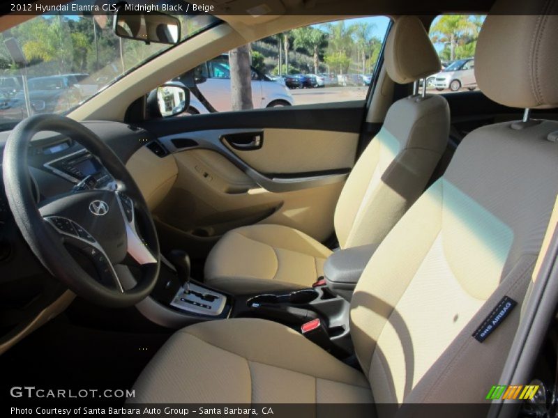 Midnight Black / Beige 2012 Hyundai Elantra GLS