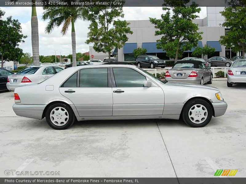 Brilliant Silver Metallic / Grey 1995 Mercedes-Benz S 420 Sedan
