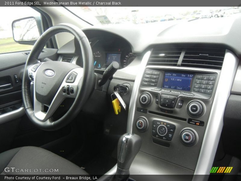 Mediterranean Blue Metallic / Charcoal Black 2011 Ford Edge SEL