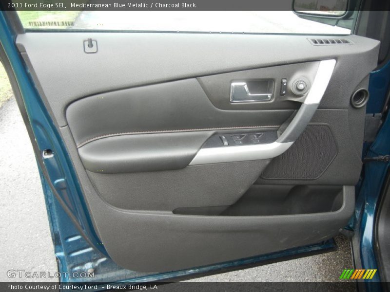 Mediterranean Blue Metallic / Charcoal Black 2011 Ford Edge SEL