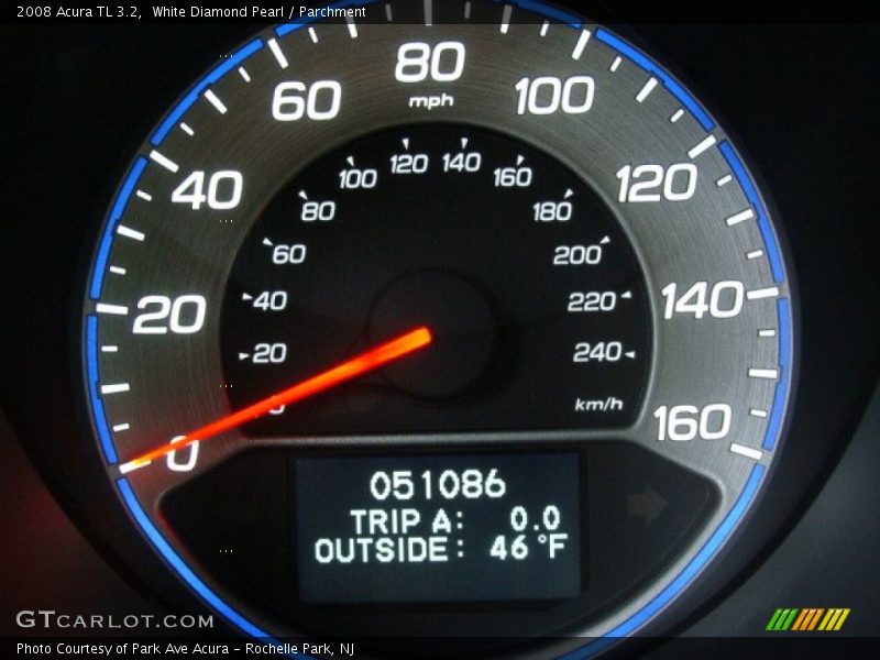White Diamond Pearl / Parchment 2008 Acura TL 3.2