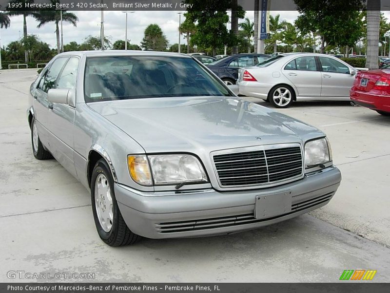 Brilliant Silver Metallic / Grey 1995 Mercedes-Benz S 420 Sedan