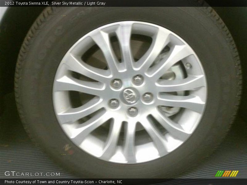 Silver Sky Metallic / Light Gray 2012 Toyota Sienna XLE