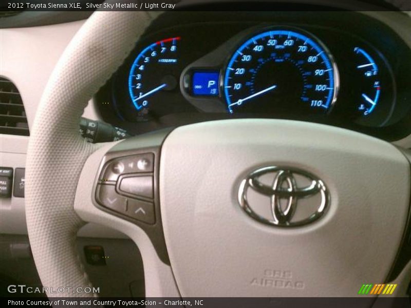 Silver Sky Metallic / Light Gray 2012 Toyota Sienna XLE