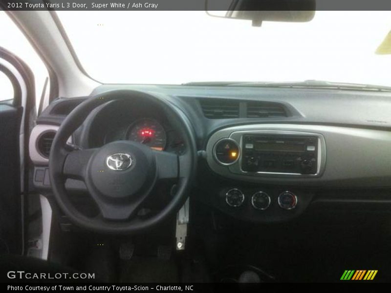 Super White / Ash Gray 2012 Toyota Yaris L 3 Door