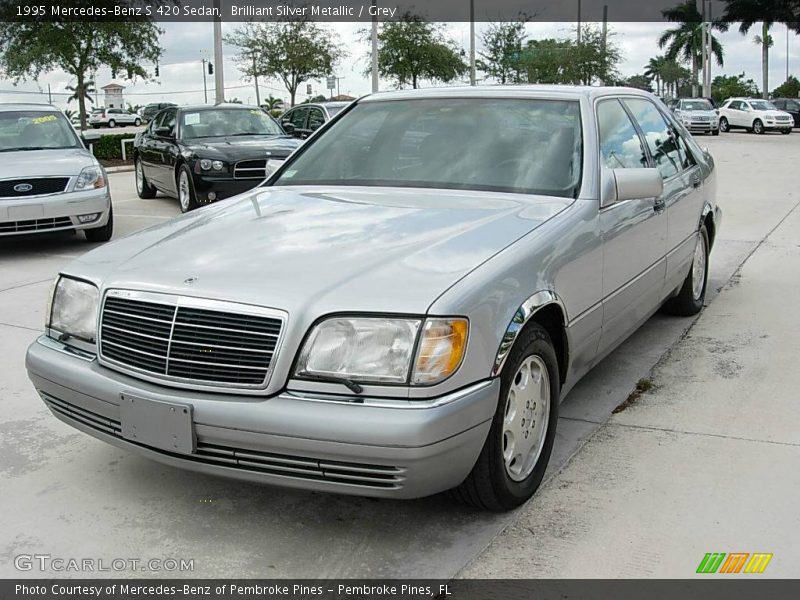 Brilliant Silver Metallic / Grey 1995 Mercedes-Benz S 420 Sedan