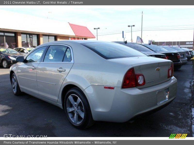 Gold Mist Metallic / Titanium 2011 Chevrolet Malibu LT