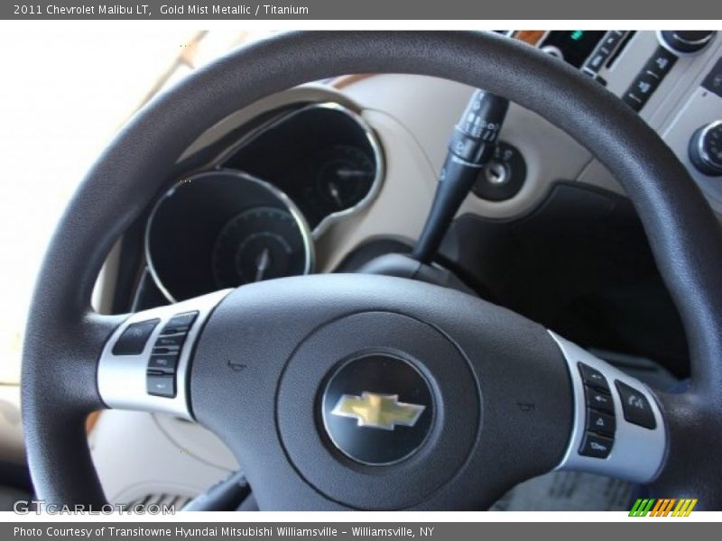 Gold Mist Metallic / Titanium 2011 Chevrolet Malibu LT