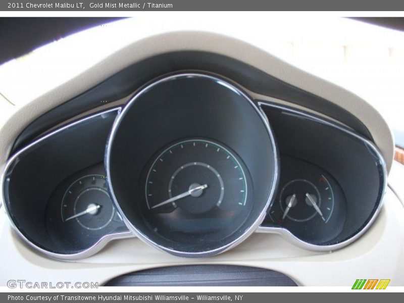 Gold Mist Metallic / Titanium 2011 Chevrolet Malibu LT