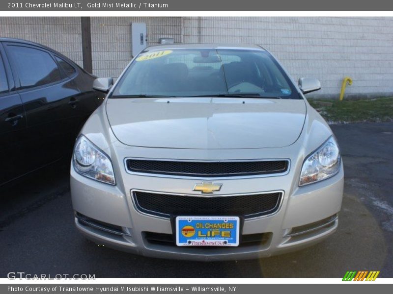 Gold Mist Metallic / Titanium 2011 Chevrolet Malibu LT