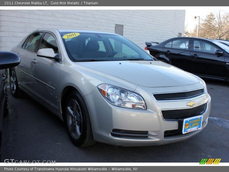 Gold Mist Metallic / Titanium 2011 Chevrolet Malibu LT