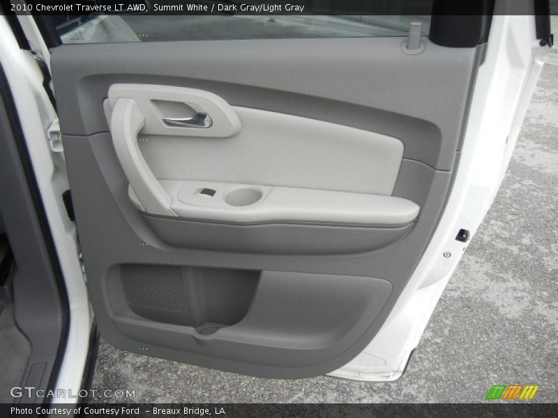 Summit White / Dark Gray/Light Gray 2010 Chevrolet Traverse LT AWD