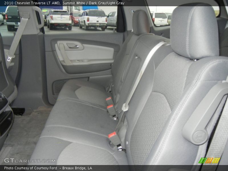 Summit White / Dark Gray/Light Gray 2010 Chevrolet Traverse LT AWD
